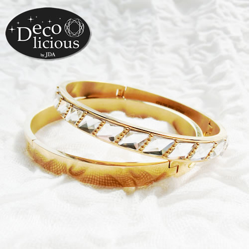 ステンレス　ゴールド バングル　8mm　開閉式