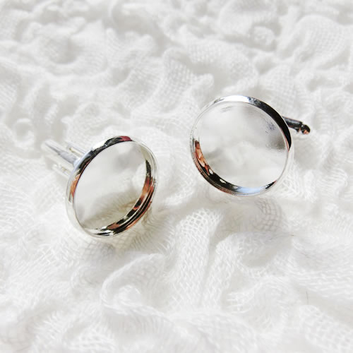 カフス・カフスリンクス01 丸ラウンド大/中/小シルバー