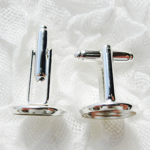 カフス・カフスリンクス01 丸ラウンド大/中/小シルバー