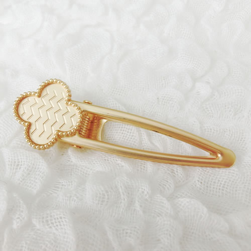 ヘアピン　04 花 ゴールド