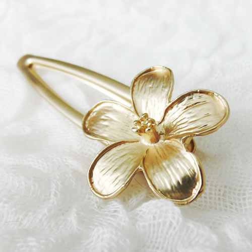 ヘアピン　05 花 ゴールド
