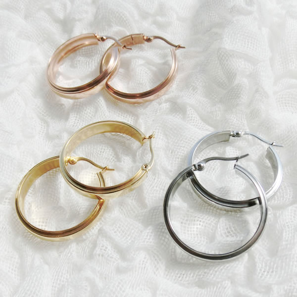 フープピアス 02 両側 ステンレス