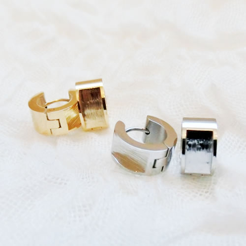 フープ ピアス5 円 丸 シルバー ゴールド ブラック ステンレス