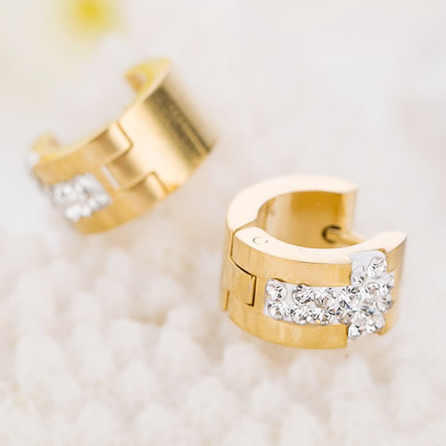 ステンレス　太フープピアス 09