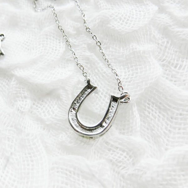 ステンレス ネッ クレス チェーン 付き 蹄鉄