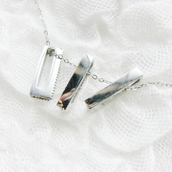 ステンレス ネッ クレス チェーン 付き スクエア 四 角