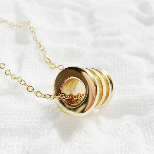 2連ロンデル ネックレス ステンレス