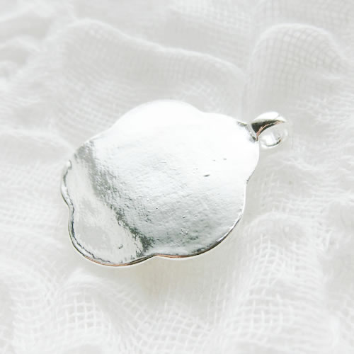 シルバーペンダントトップ・ヘッド27 カメリア 花 フラワー 最大幅25mm