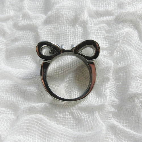 dg-r39 リボン細デザインリング　ステンレス素材