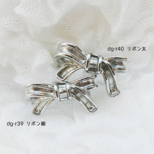 dg-r39 リボン細デザインリング　ステンレス素材