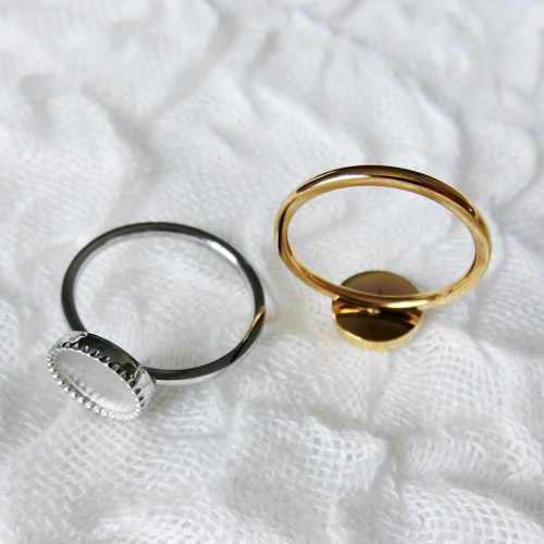 リング82 シルバー ゴールド　ステンレス  リング用土台