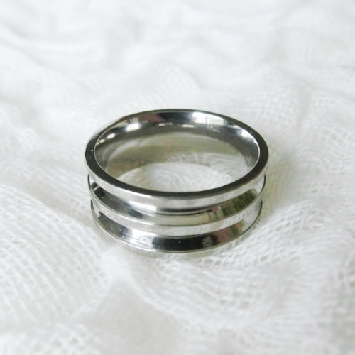 ダブルエタニティ―リング 85 指輪 ステンレス素材 手作りアクセサリー