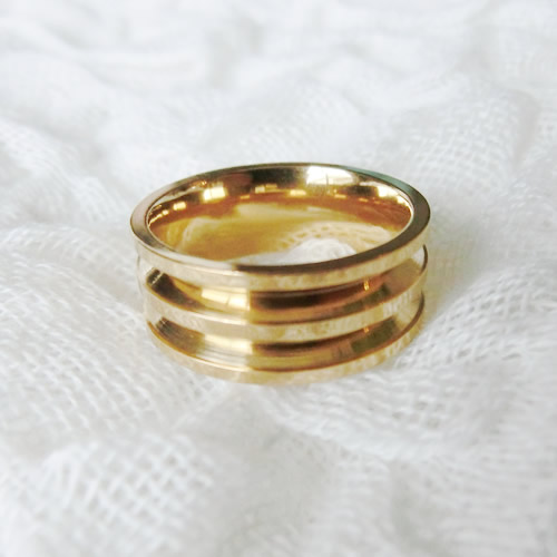 ダブルエタニティ―リング 85 指輪 ステンレス素材 手作りアクセサリー