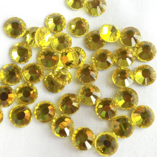 高品質ガラス フラットストーン シトリン