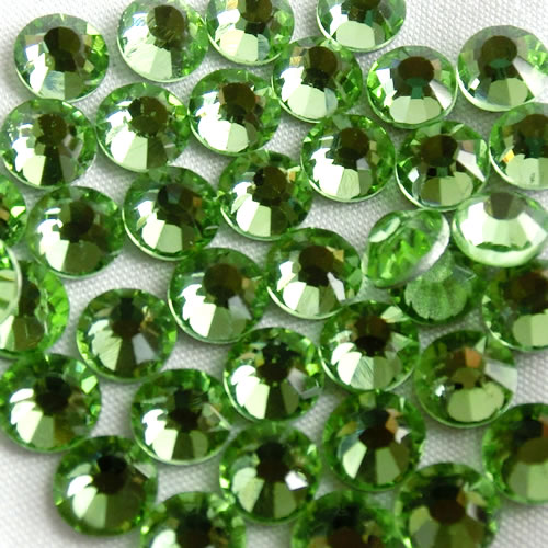 高品質ガラス フラットストーン ペリドット