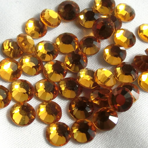 高品質ガラス フラットストーン トパーズ