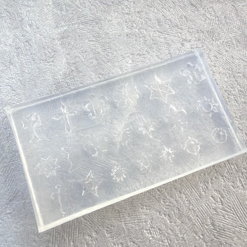 シリコンモールド　02 クロス 星 百合の紋章