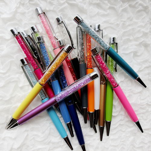クリスタル ストーン キラキラボールペン01 【Vカットストーン入り