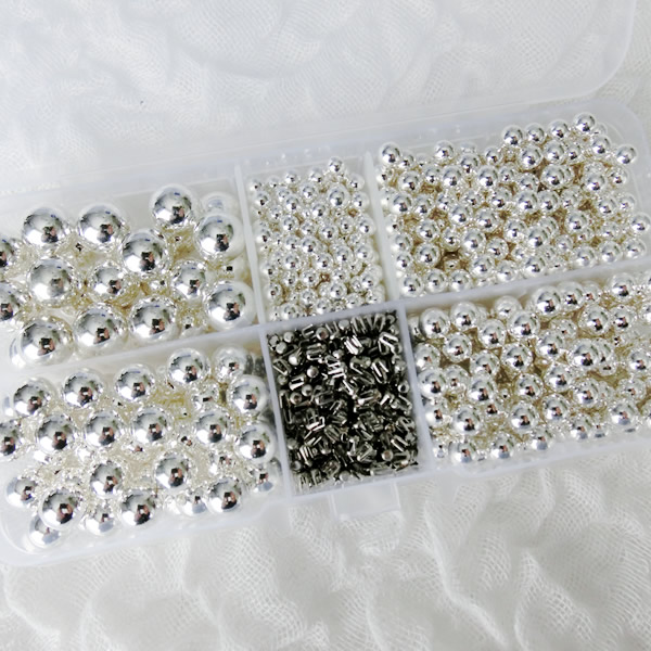 パールセッティングマシン用 無穴メタルボール セット 手動丸パール