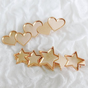 ヘアピン10 ハート 星 ゴールド 合金