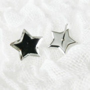 スタッドピアス 16 シルバー ステンレス 星 スター