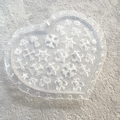 シリコンモールド　01 クロス 星 百合の紋章