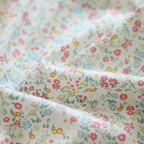 生地 布 入園入学 北欧風　≪ Play garden-pink ≫コットン/幅110cm　　【10cm単位販売】