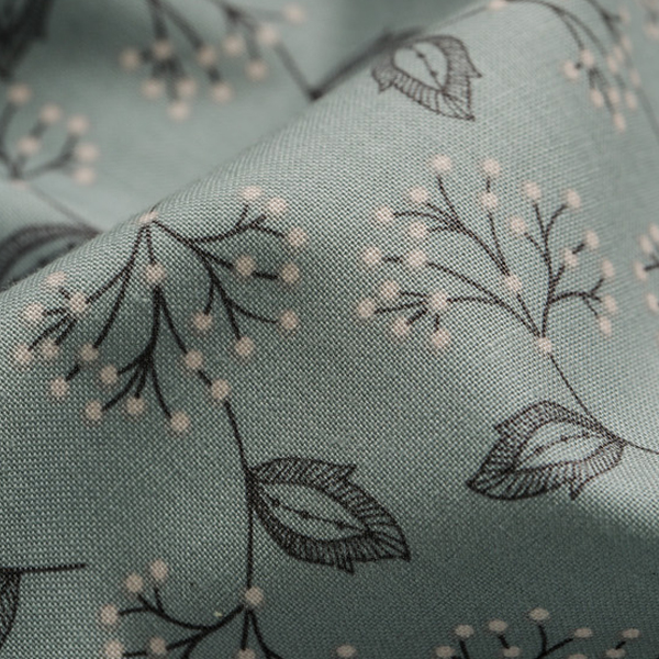 生地 布 入園入学 北欧風　≪ ヤドリギ - グレー ≫コットン/幅109cm　　【10cm単位販売】