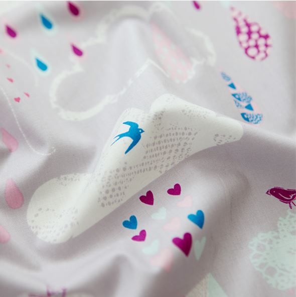 生地 布 入園入学 北欧風 ≪ RAIN STORY-cloud ≫  コットン/幅108cm 北欧風デザインファブリック 【10cm単位販売】