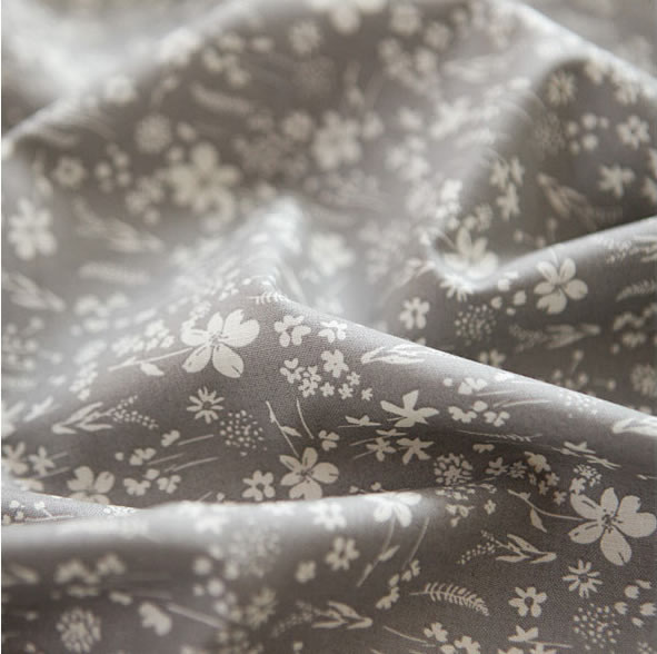 生地 布 入園入学 北欧風　≪ Meadow fair - gray ≫コットン/幅110cm　　【10cm単位販売】