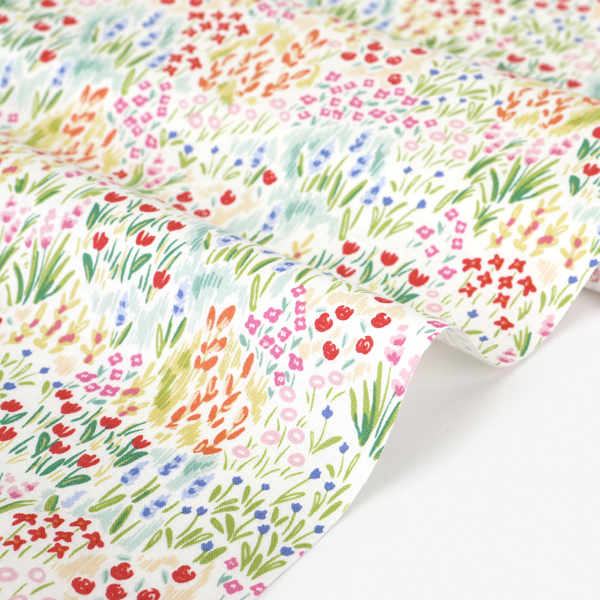 【期間限定30％OFF】生地 布 入園入学 北欧風　≪ Blurry garden ≫ コットン/幅106cm　デコレクションズオリジナル　【10cm単位販売】