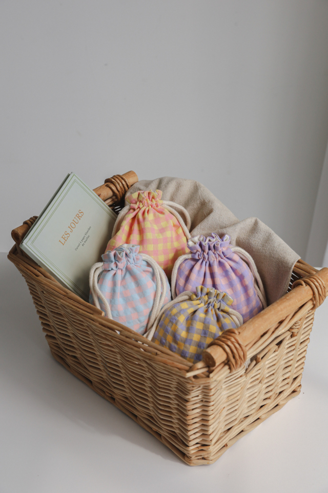 ぽこぽこ ギンガムチェック 綿ポリ リップル【生地・布】 カット販売