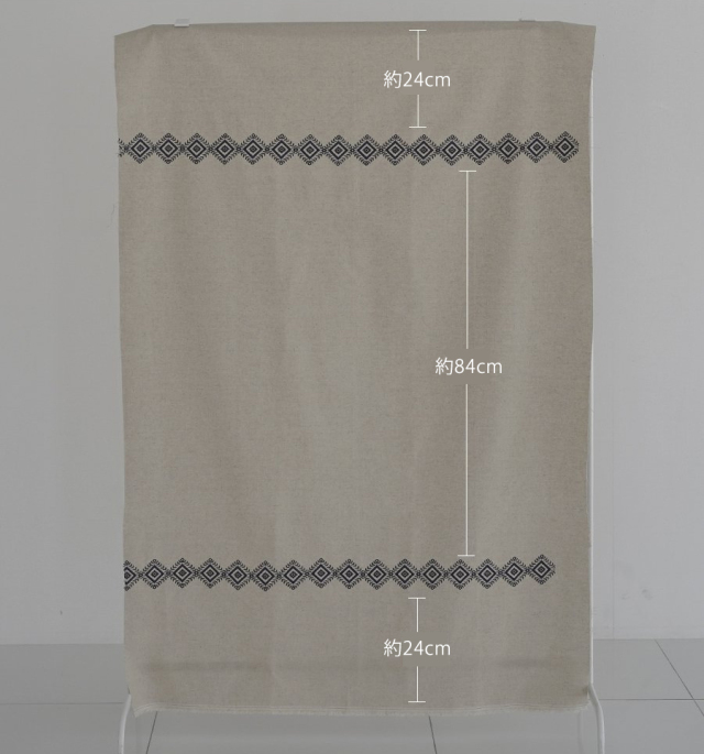 ハーフリネン生地☆確認用です ダイヤエンブレム ハーフリネン生地（刺繍入り／エアロウォッシュ加工