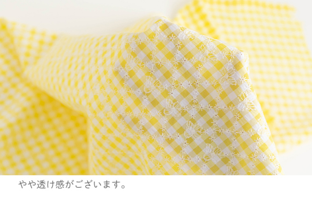 ガーデンフラワー 刺繍チェック｜at【デコレクションズオリジナル生地・布】