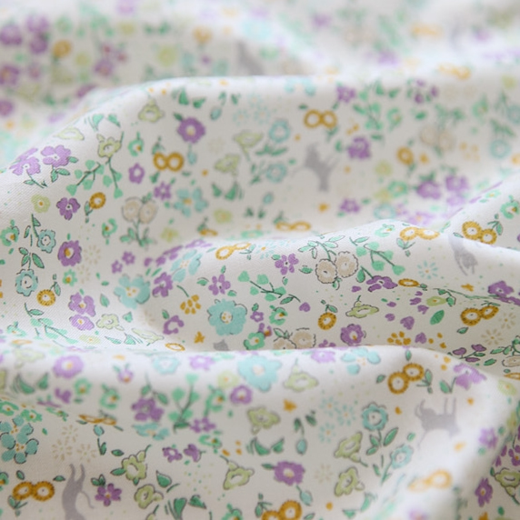 生地・布・å…\園å…\å¦ã€€â‰ª Play garden-lavender ≫コットン/å¹…110cm  ã€10cmå˜ä½è²©å£²ã€‘