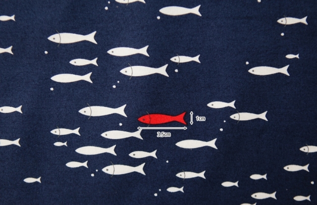 under the sea - fish 【生地・布】【カット販売】