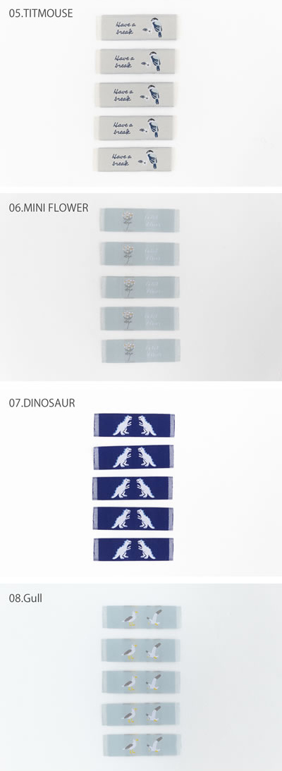 刺繍タグ DAILY LABEL ver.2 織ネームタグ ネームタグ 織り