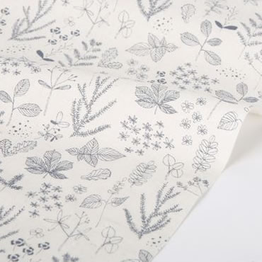 NATURE - leafハーフリネン 【デコレクションズ オリジナル生地・布】 カット販売