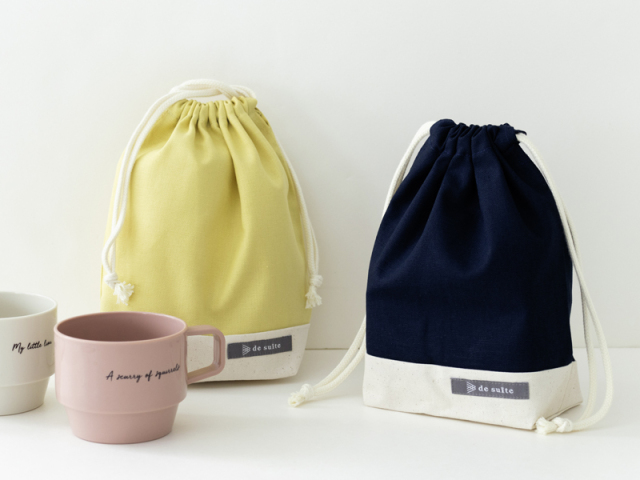 メール便対応】巾着S（コップ袋）無地／単品販売