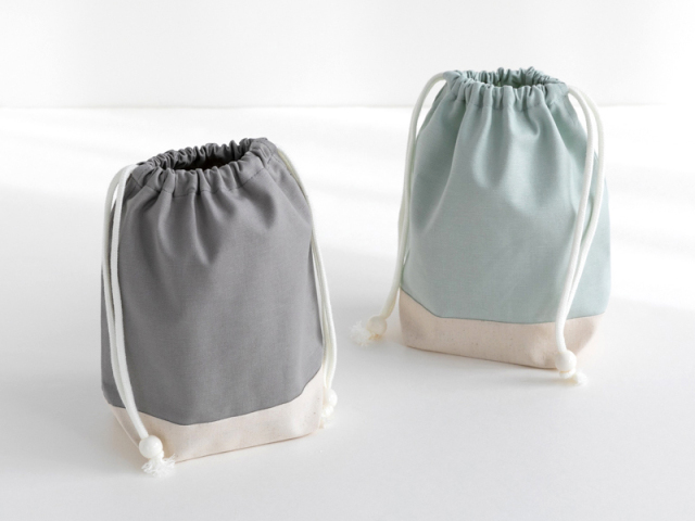 メール便対応】巾着S（コップ袋）無地／単品販売