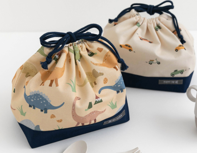 メール便対応】巾着M（お弁当袋）／単品販売