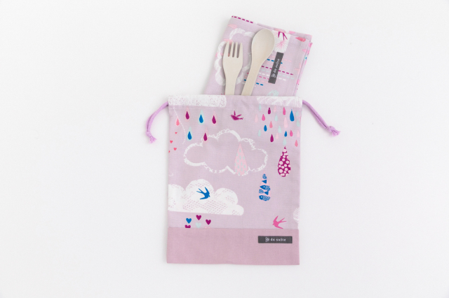 メール便対応】マチ無し巾着袋（給食袋）／単品販売