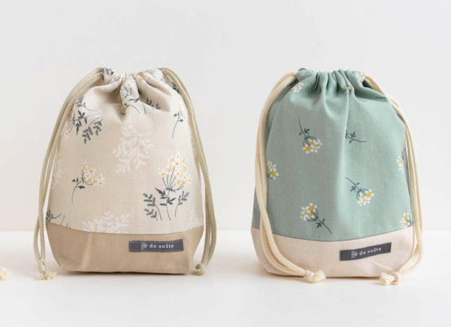 67MAY様両面巾着4点 メール便対応】巾着M（お弁当袋）／単品販売