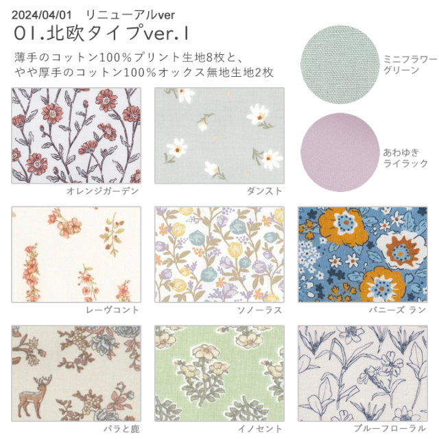 北欧風青いお花のくるみボタン しずれる