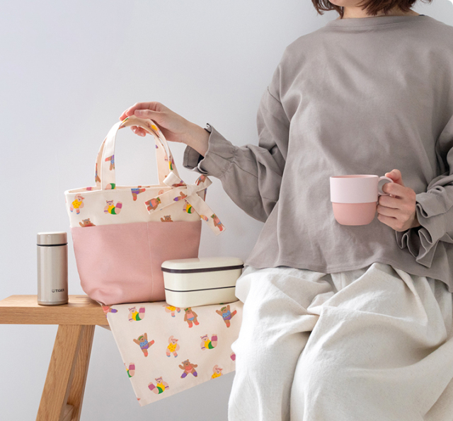 手作りキット≪ 加藤容子さま監修 保冷・保温トートバッグキット ≫デ