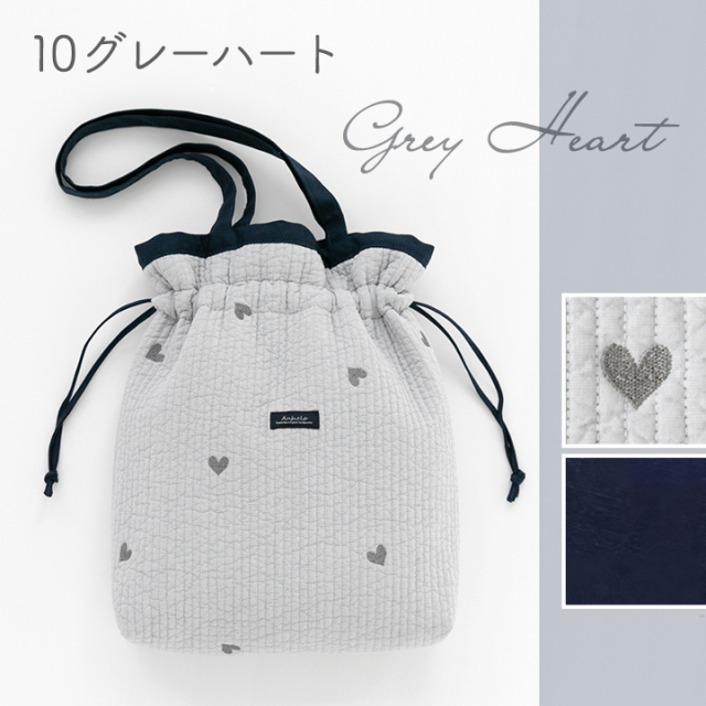 手作りキット≪ komihinataさま監修 刺繍入りヌビ生地で作る巾着バッグ