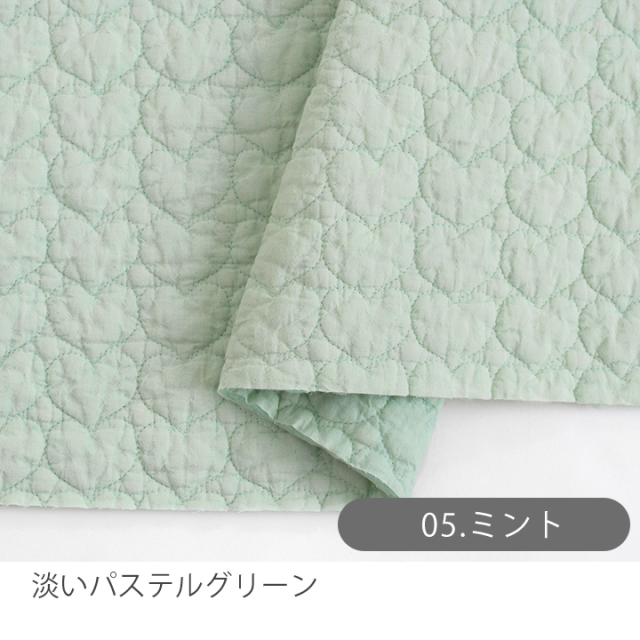 びび　りぼん　刺繍生地　ハート　キルト　キルティング　レッスンバッグ　ヌビ 新柄追加】韓国生地 ハートキルト ヌビ キルティング 生地 布