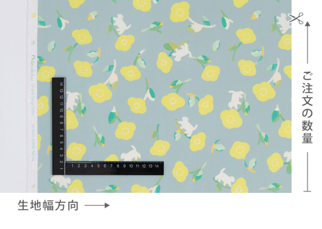 ふんわりドッグ 防水コットン 【デコレクションズ オリジナル生地・布