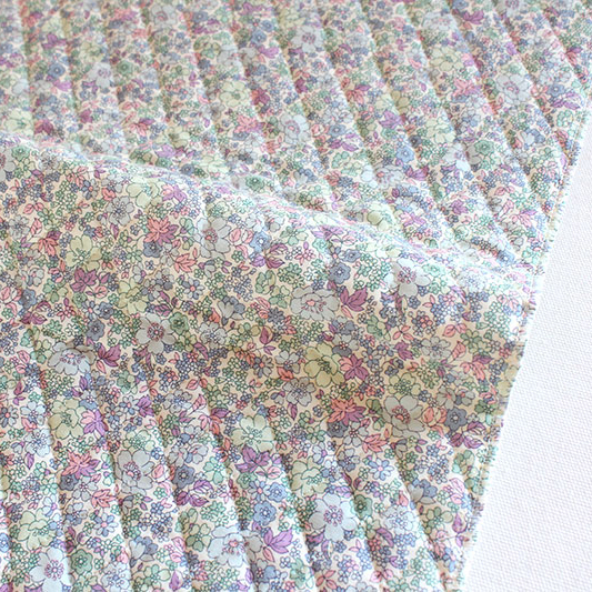 生地 布 入園入学 北欧風　≪ FORGET ME NOT - blue ≫　キルティング/幅107cm　【10cm単位販売】