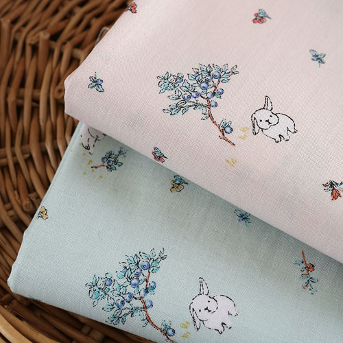 ▼▼▼▼▼【在庫限りOUTLET】生地 布 入園入学 北欧風　≪ Bunny Bunny ≫コットン/幅110cm　　【10cm単位販売】